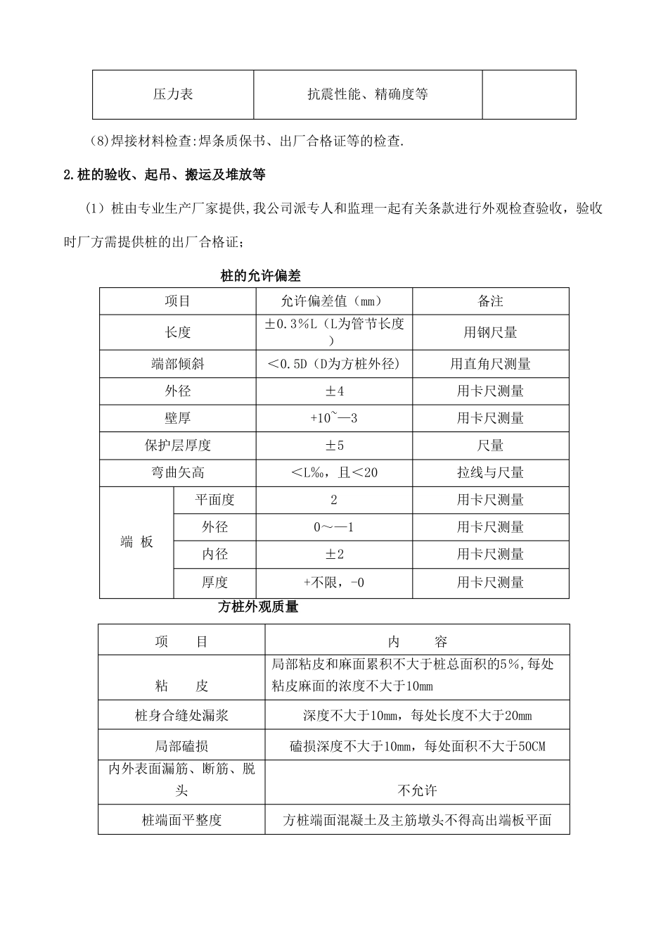 预制空心方桩施工方案_第2页