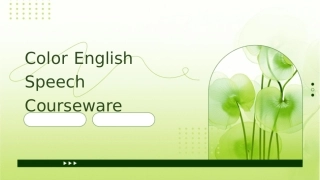 颜色英文演讲课件