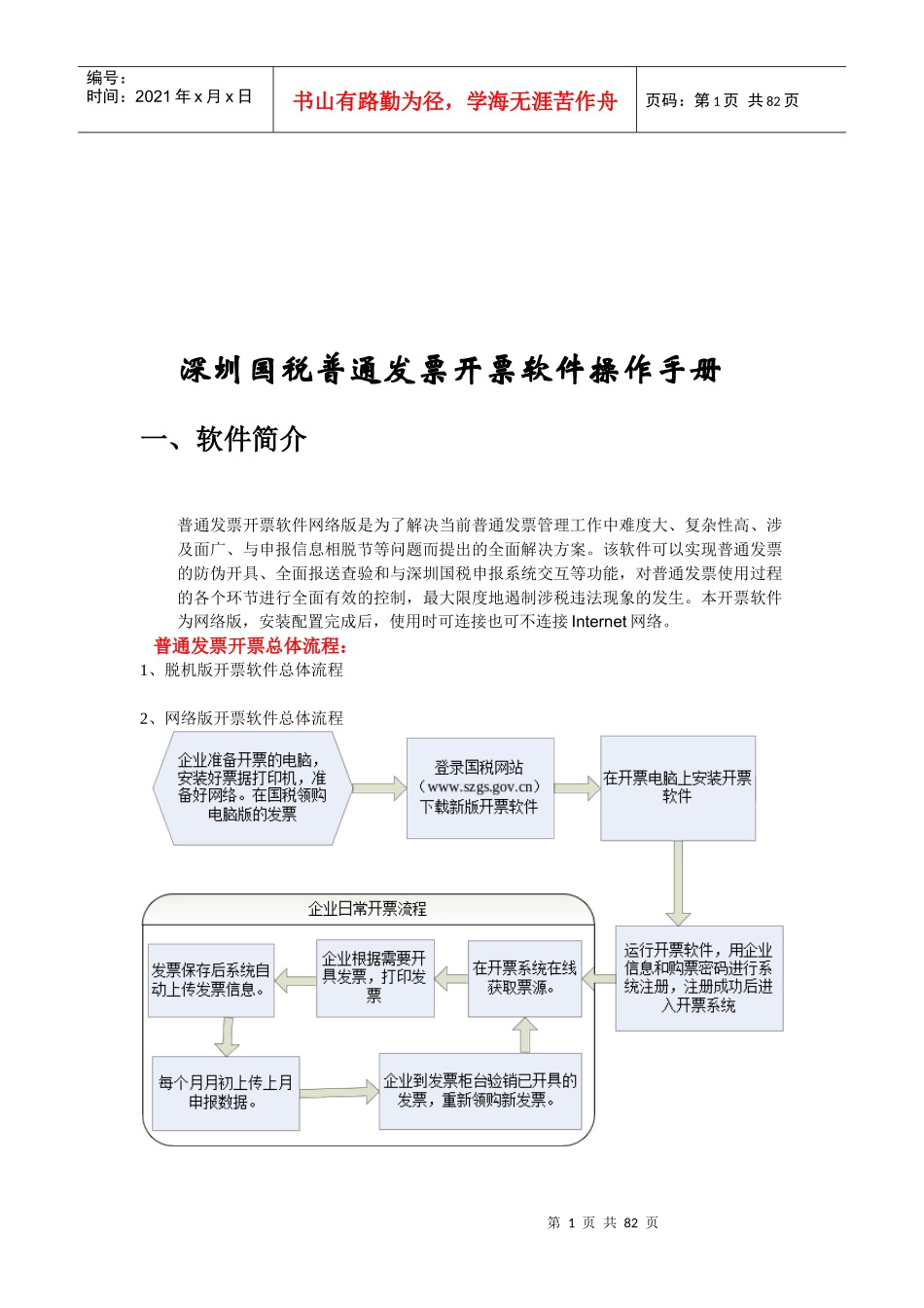 深圳国税普通发票开票软件操作完全手册_第1页