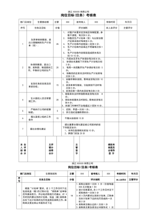 生管部绩效考核