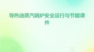 导热油蒸汽锅炉安全运行与节能课件