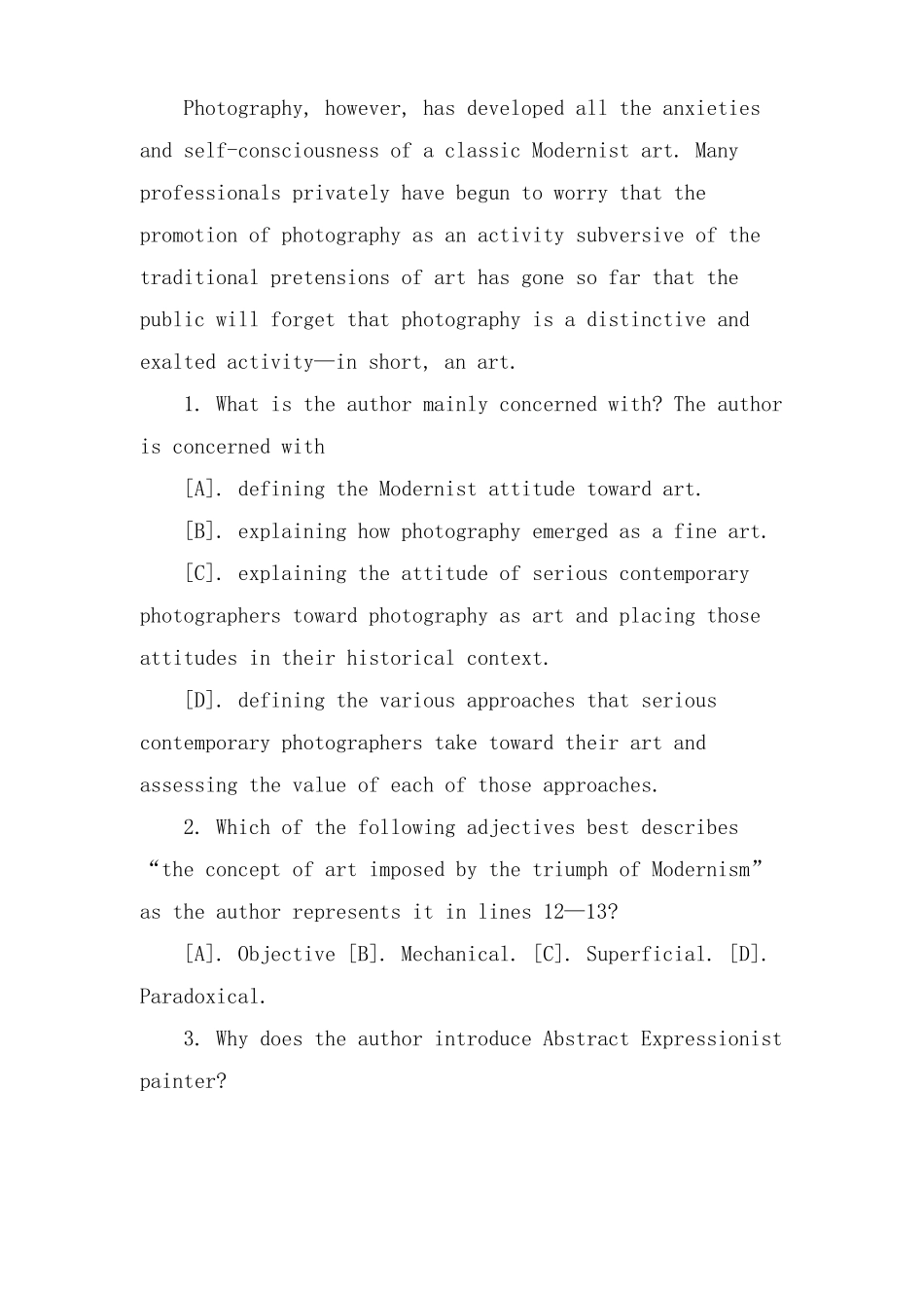 大学英语四级阅读强化训练_第3页