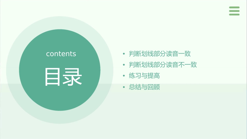 小学六年级复习判断划线部分读音是否一致课件_第2页