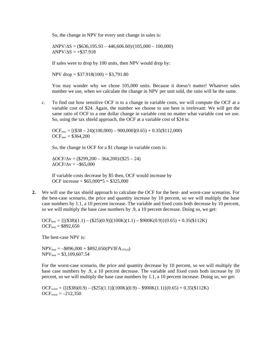 英文版罗斯公司理财习题答案Chap009_第3页