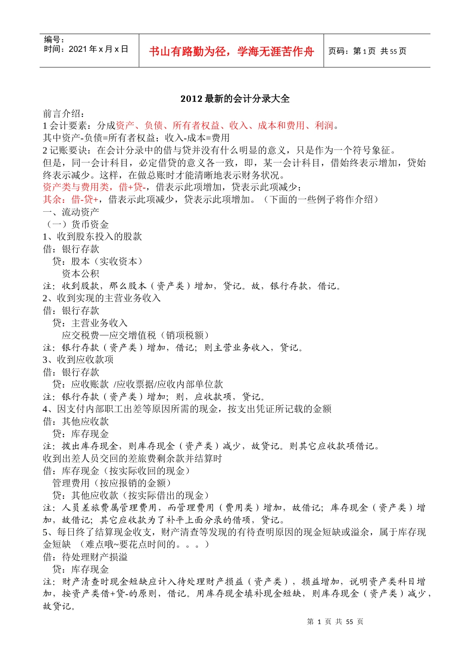 最新财务会计与管理知识分析大全_第1页