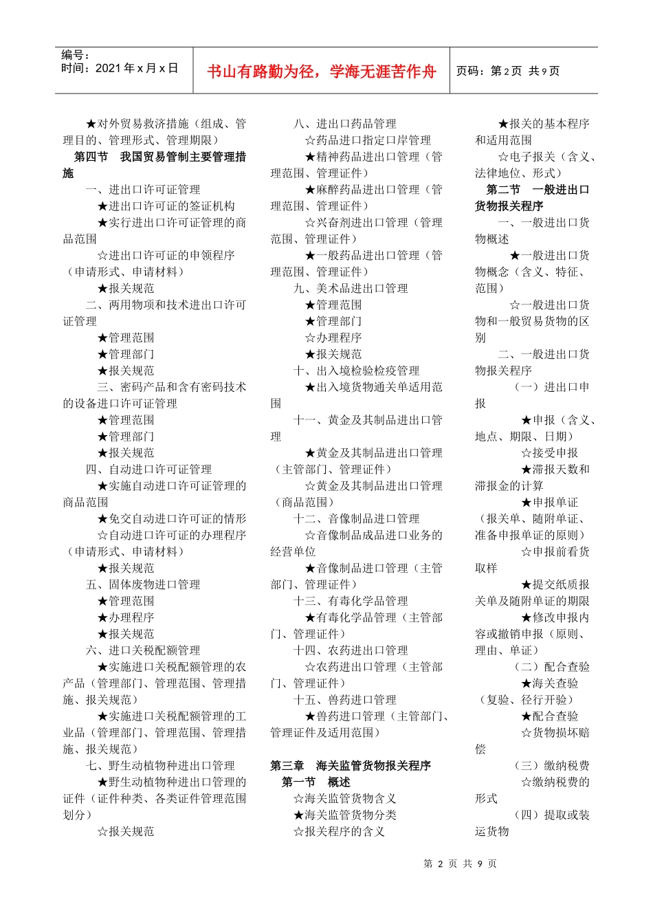 报关员年度资格全国统一考试_第2页