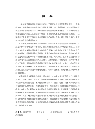 某公司财务战略报告