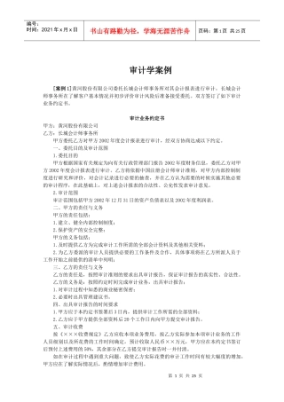 审计学案例2