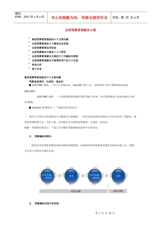 集团全面预算管理解决方案(DOC 17)