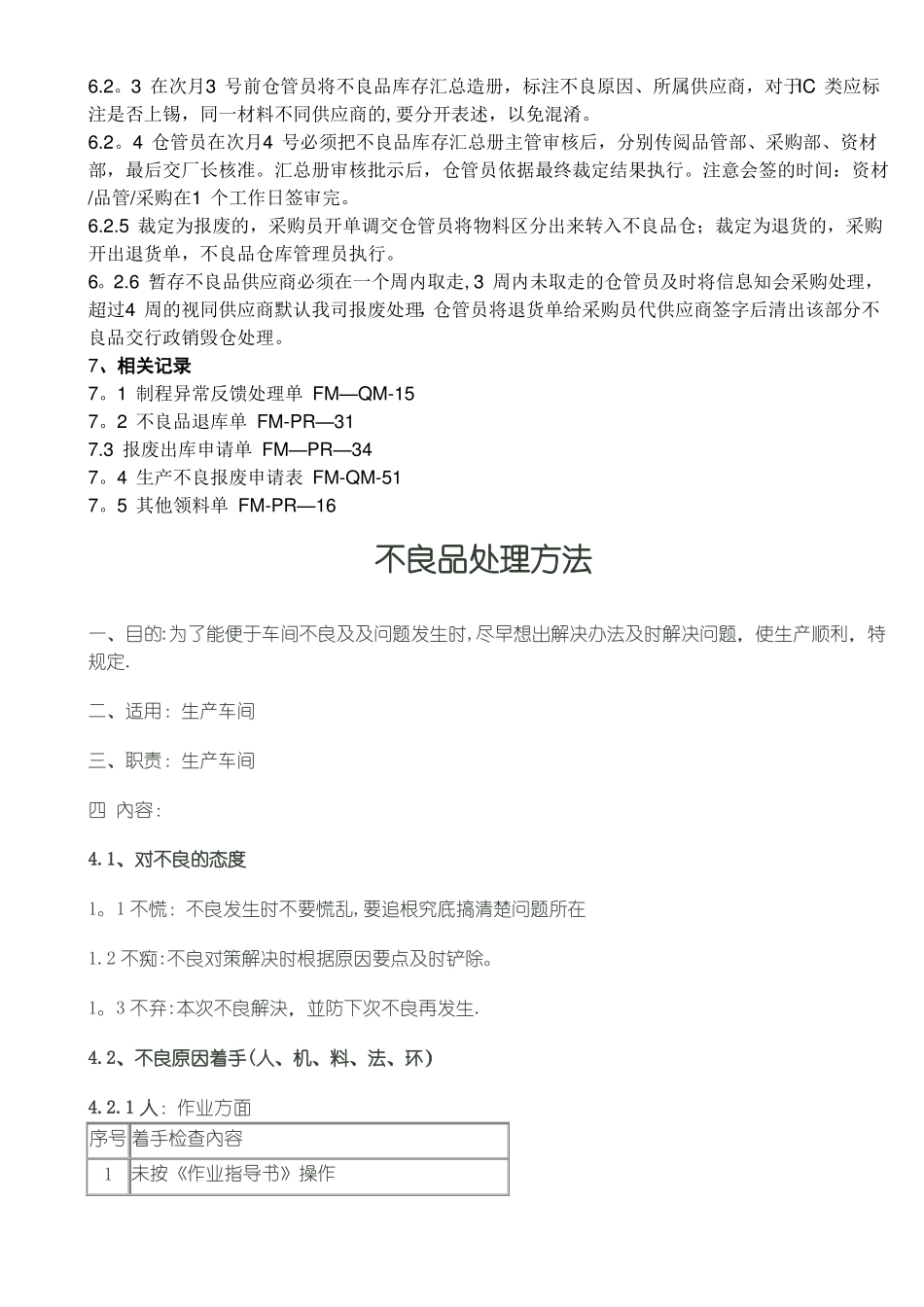 生产过程不良品控制与改善管理制度_第2页