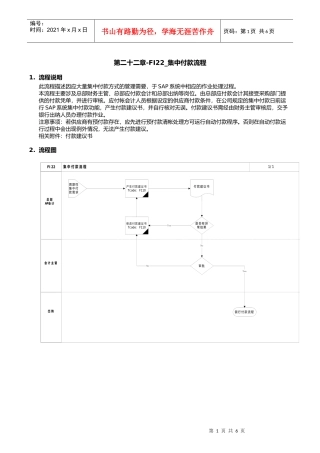 上海震旦家具有限公司SAP实施专案集中付款流程