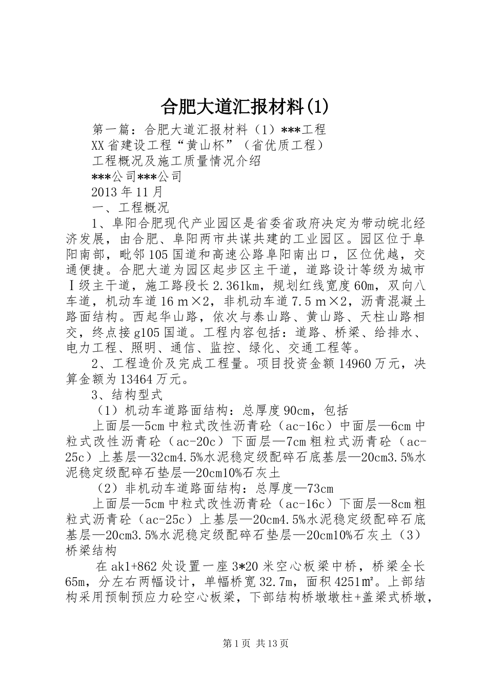 合肥大道汇报材料(1)_第1页