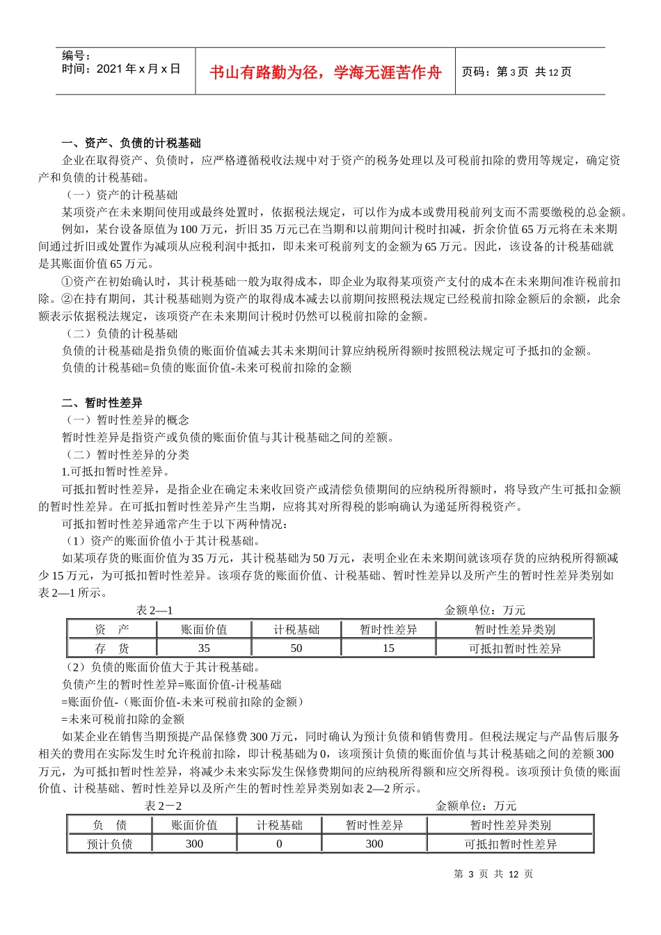 《高级财务会计》第二章 所得税会计_第3页