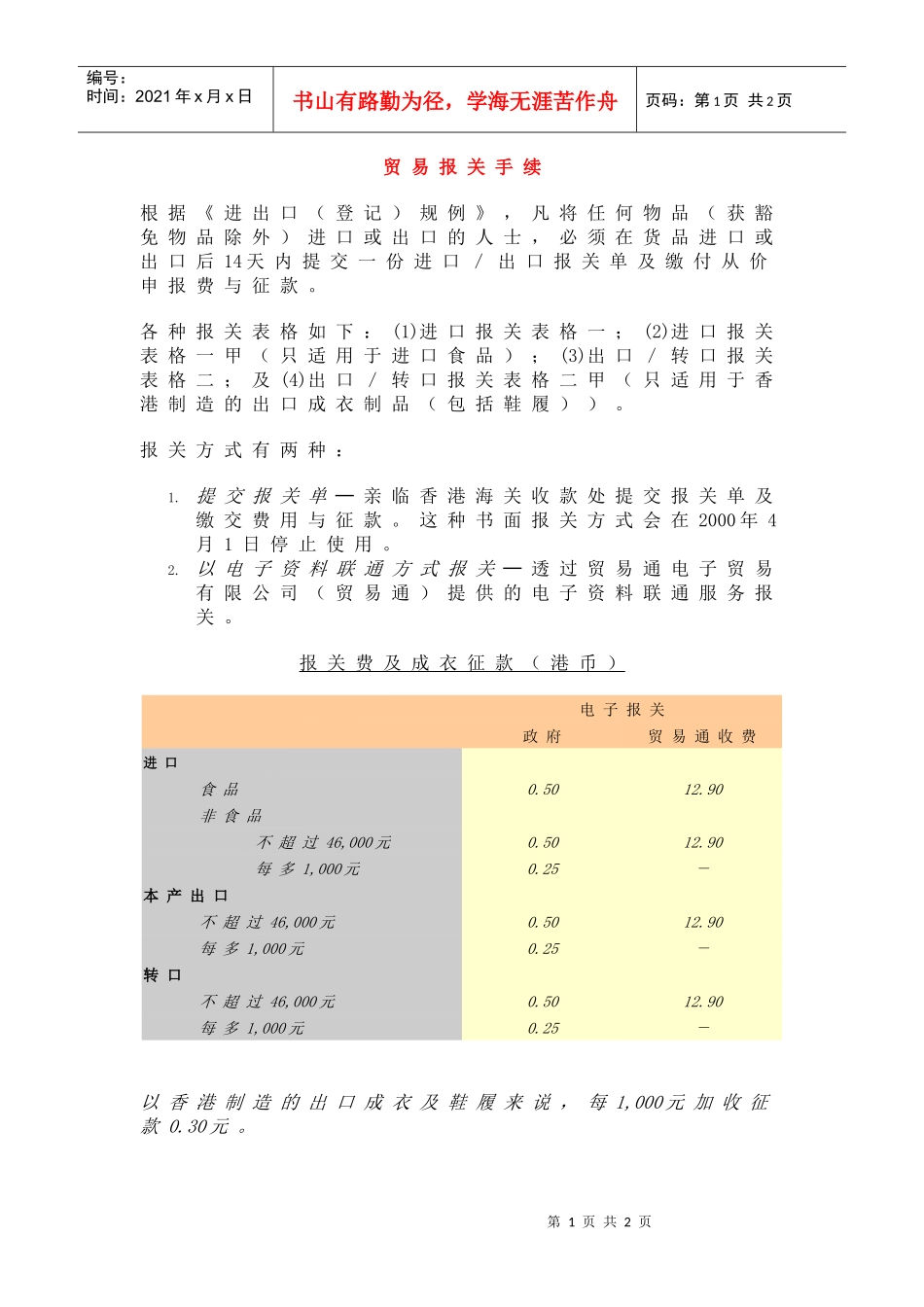 贸易报关手续详解_第1页