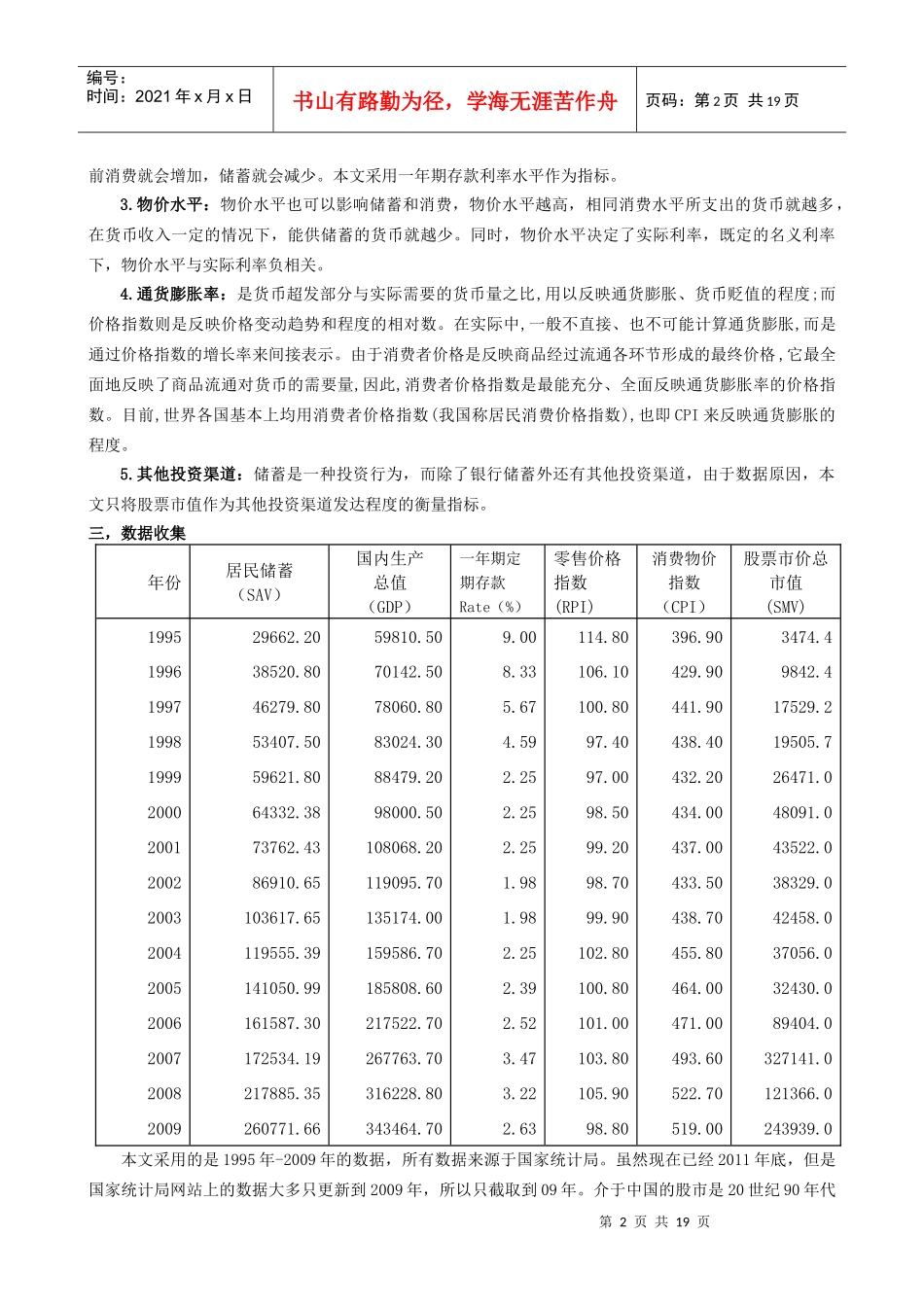 计量经济学-我国居民储蓄影响因素的实证分析_第3页