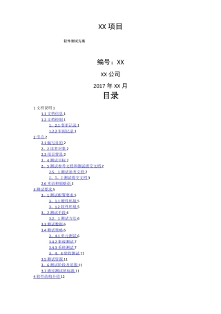 软件测试方案模板37165