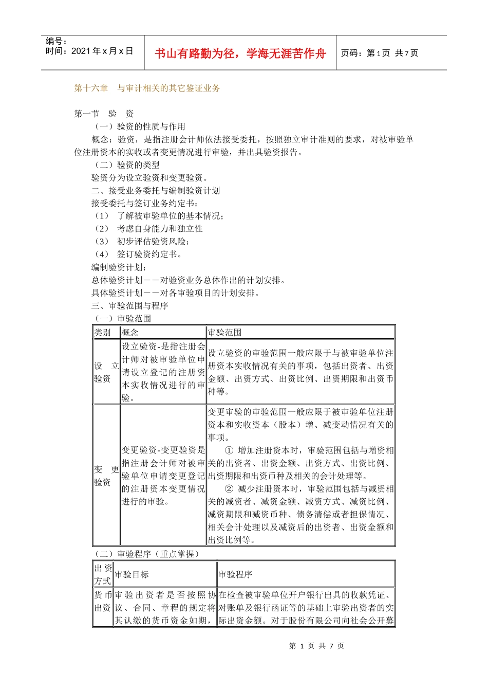 第十六章　与审计相关的其它鉴证业务_第1页