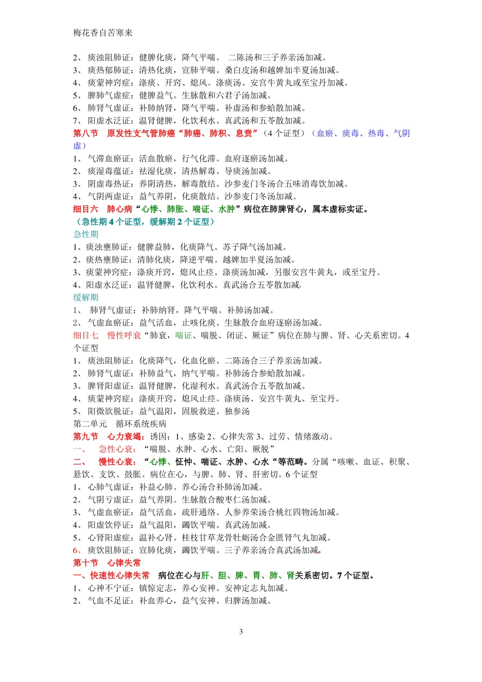 中西医结合内科中医病证证型_第3页