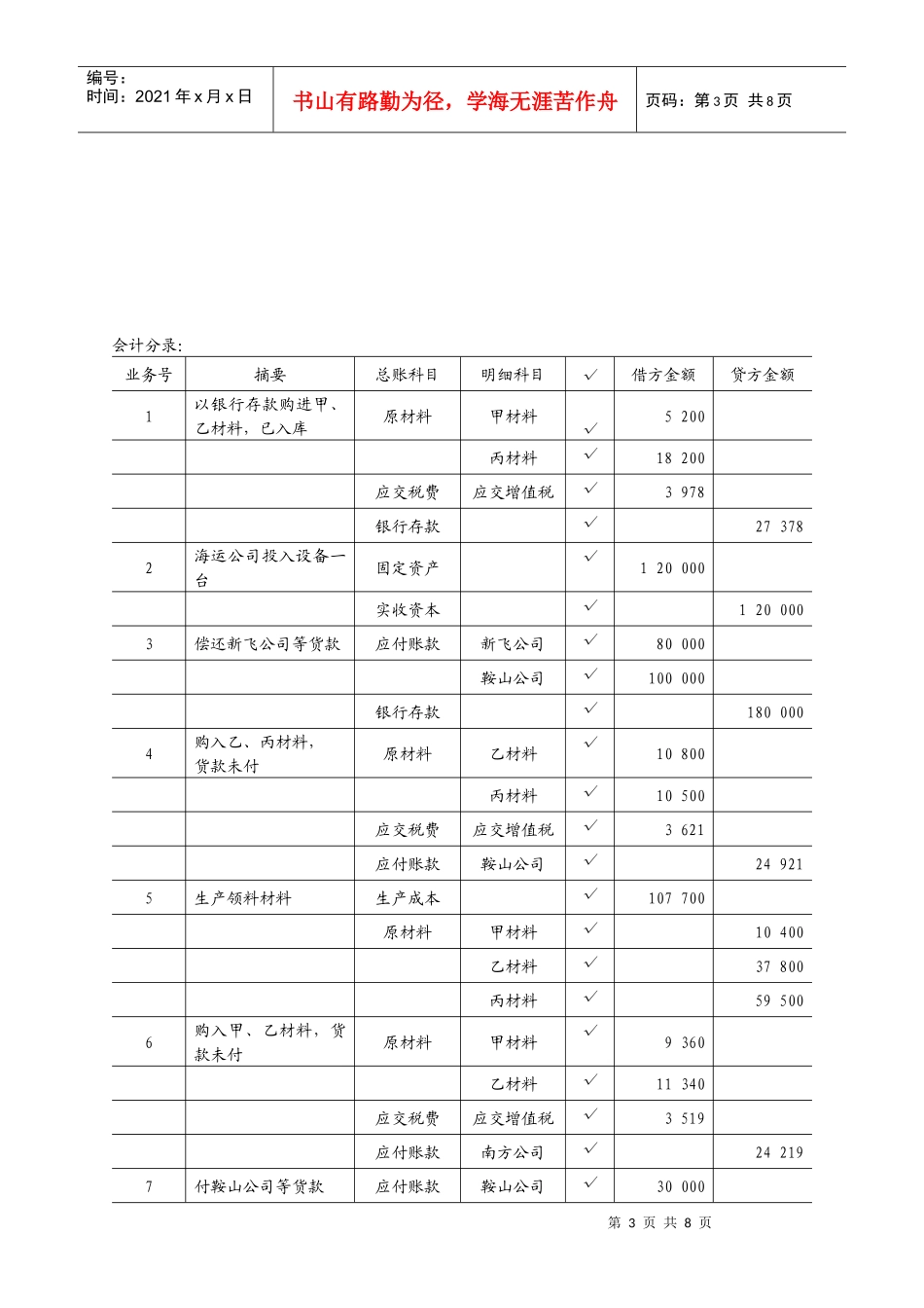 会计学原理实训_第3页