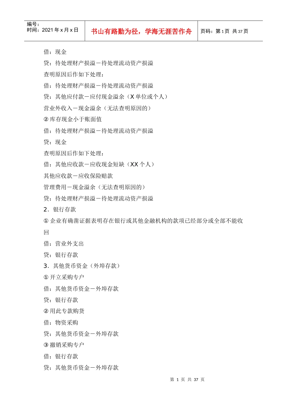 XXXX年最新会计科目表及详细解释(2)_第1页