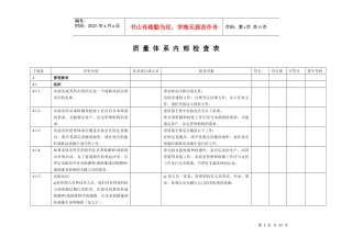 ISO17025内审检查表