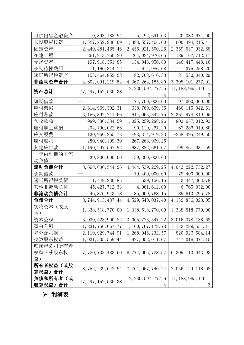 海尔集团年度财务报表分析_第3页