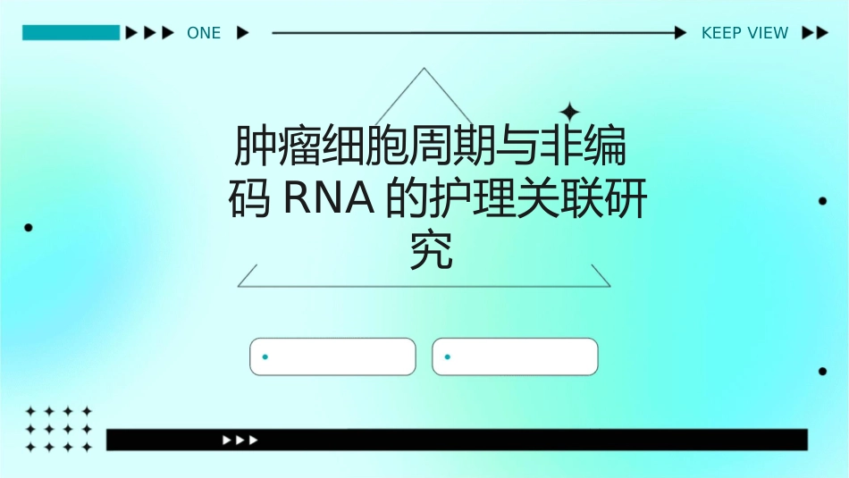 肿瘤细胞周期与非编码RNA的护理关联研究_第1页
