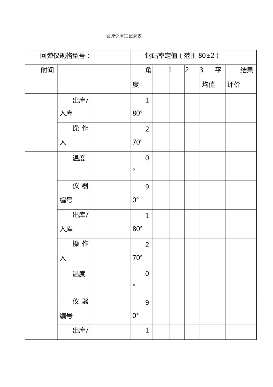 回弹仪率定校验记录表_第3页