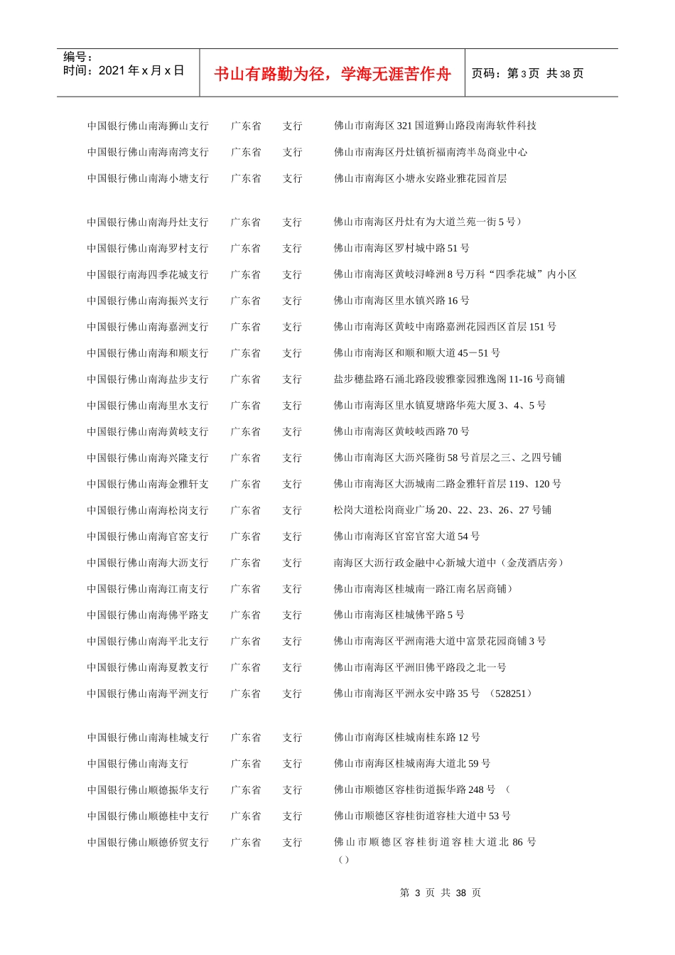 某银行广东省网点_第3页