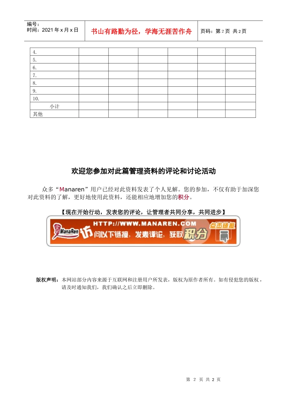 分产品商品销售收入构成表_第2页