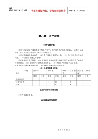 资产减值基础培训课件