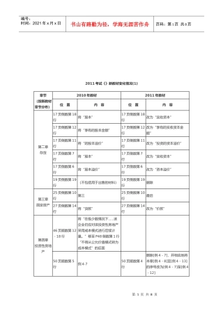 《中级会计实务》新教材变化情况介绍