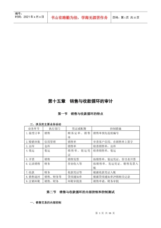 各类型循环审计介绍