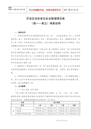 北京经济技术开发区危险化学品使用单位情况调查