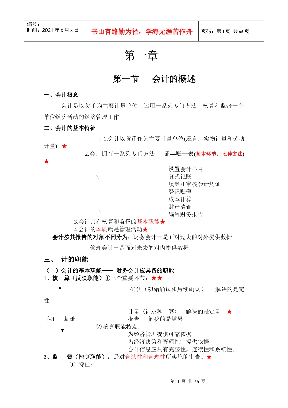 会计基础重点知识结构图(一目了然、过目不忘)_第1页