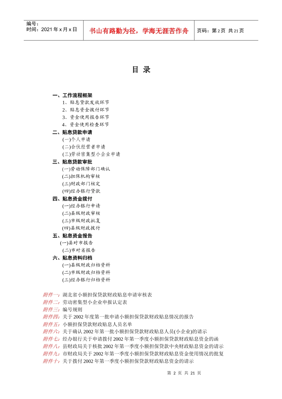 小额担保贷款财政贴息工作指南(XXXX版)(1)_第2页