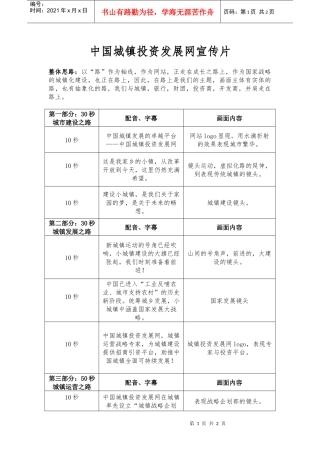 中国城镇投资发展网宣传片
