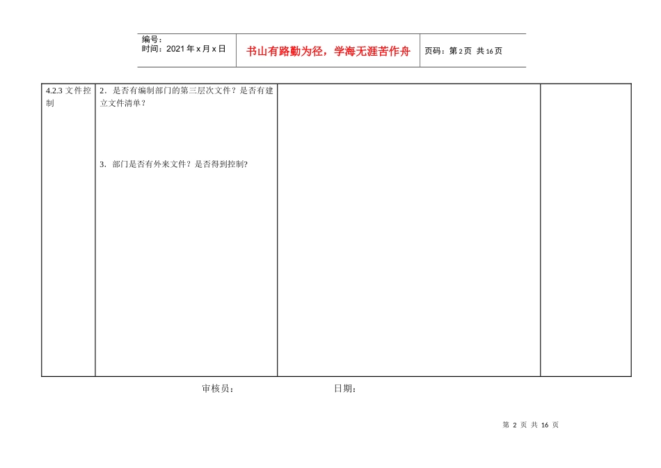 技术部内审检查表_第2页