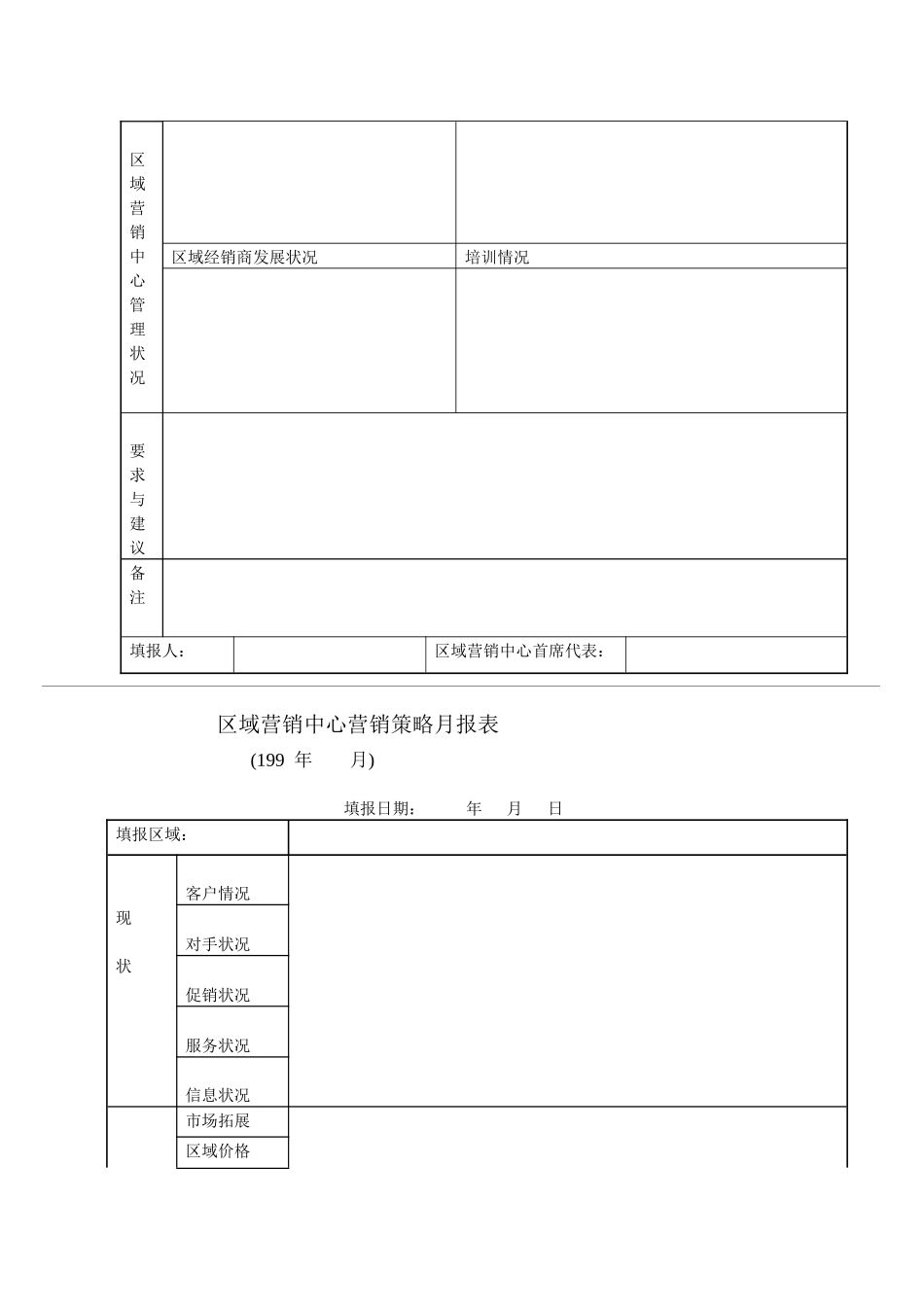 远铃区域营销中心财务预算报表_第3页