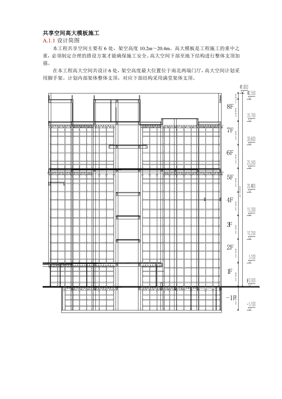 共享空间高大模板施工_第1页