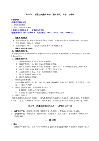 质量改进的方法