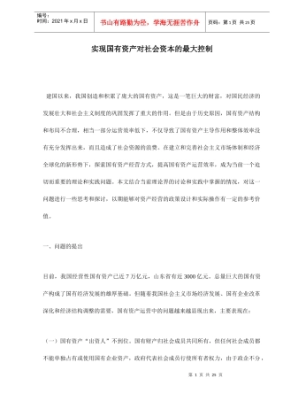 实现国有资产对社会资本的最大控制doc24