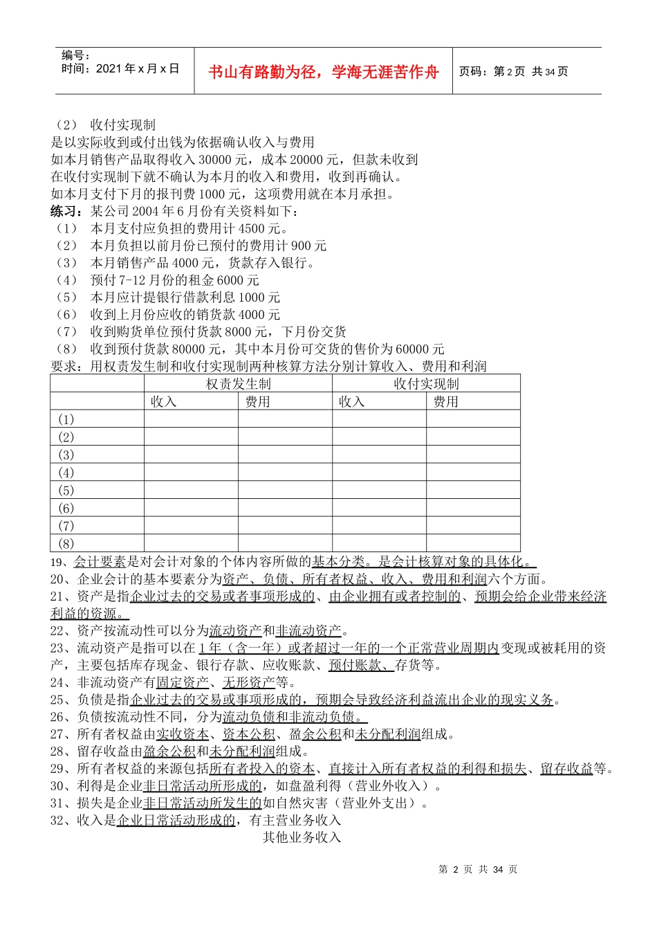 财务会计与岗位管理知识分析复习资料_第2页