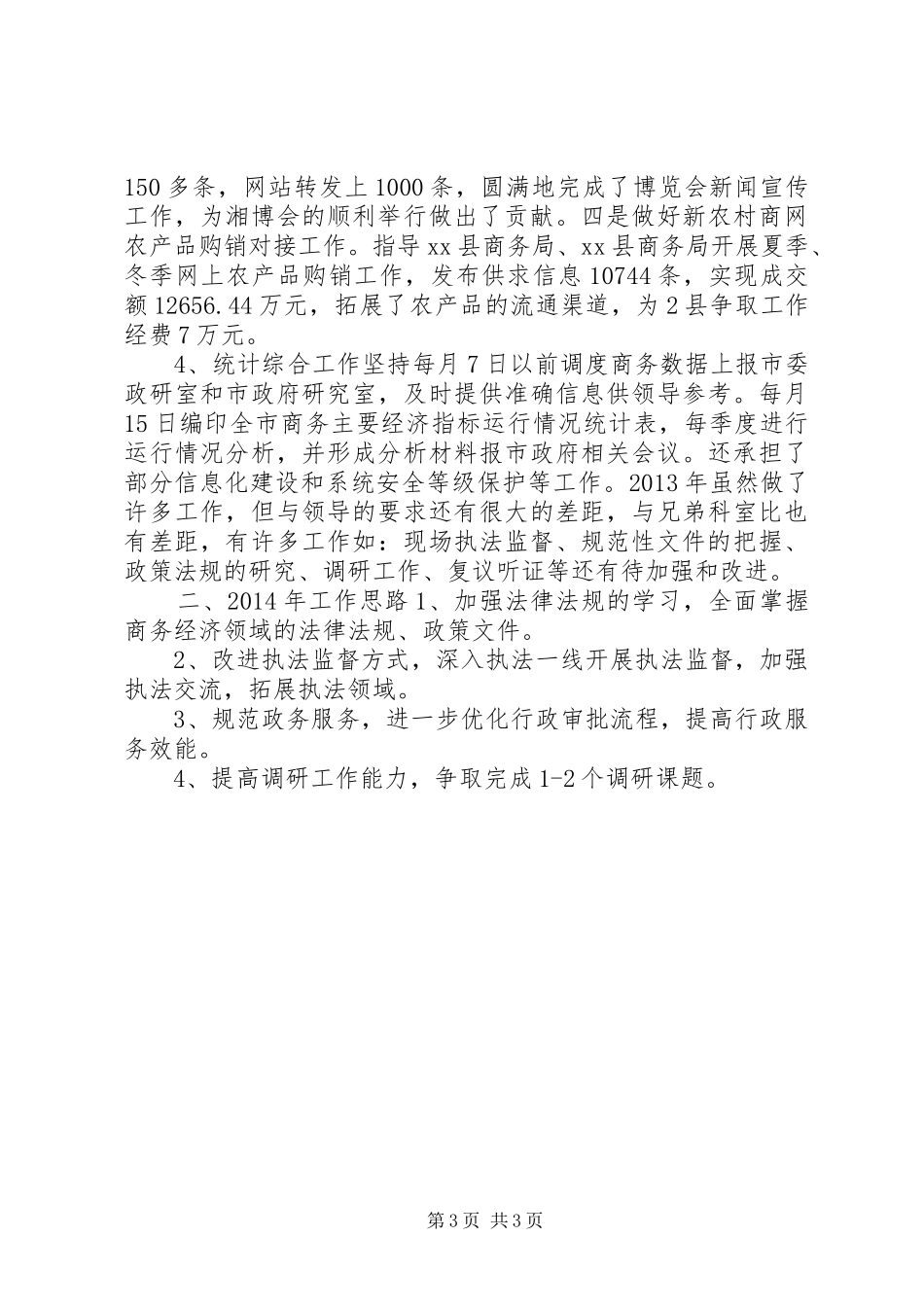 市商务局信息中心全年总结及次年工作思路_第3页