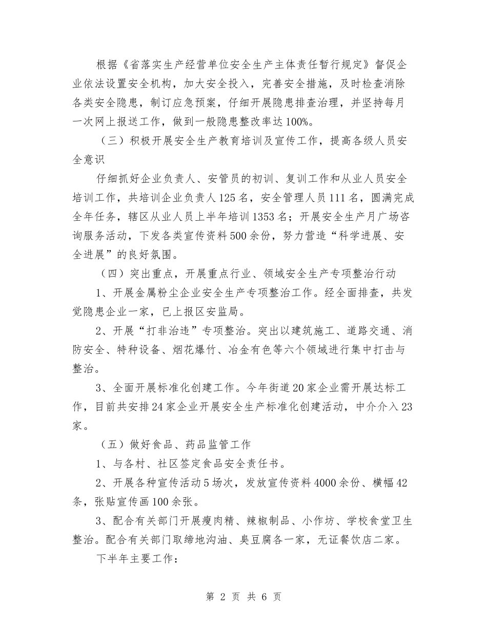 安监局半年度工作汇报_第2页