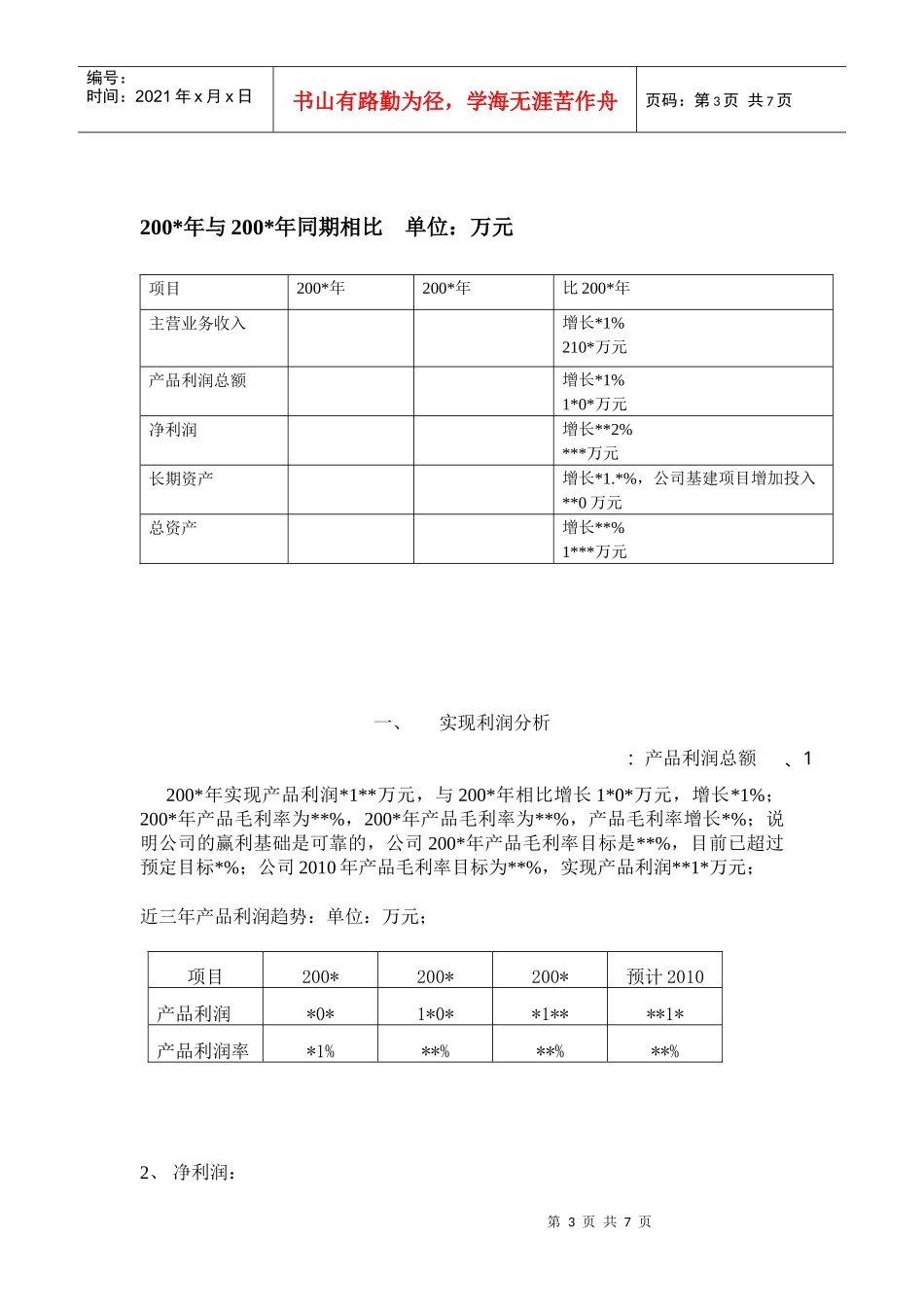 某公司主要财务指标分析_第3页