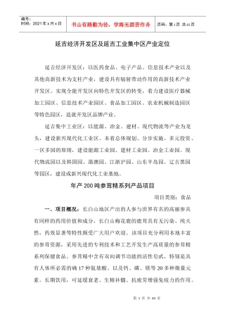 延吉经济开发区及延吉工业集中区产业定位