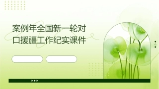 案例年全国新一轮对口援疆工作纪实课件