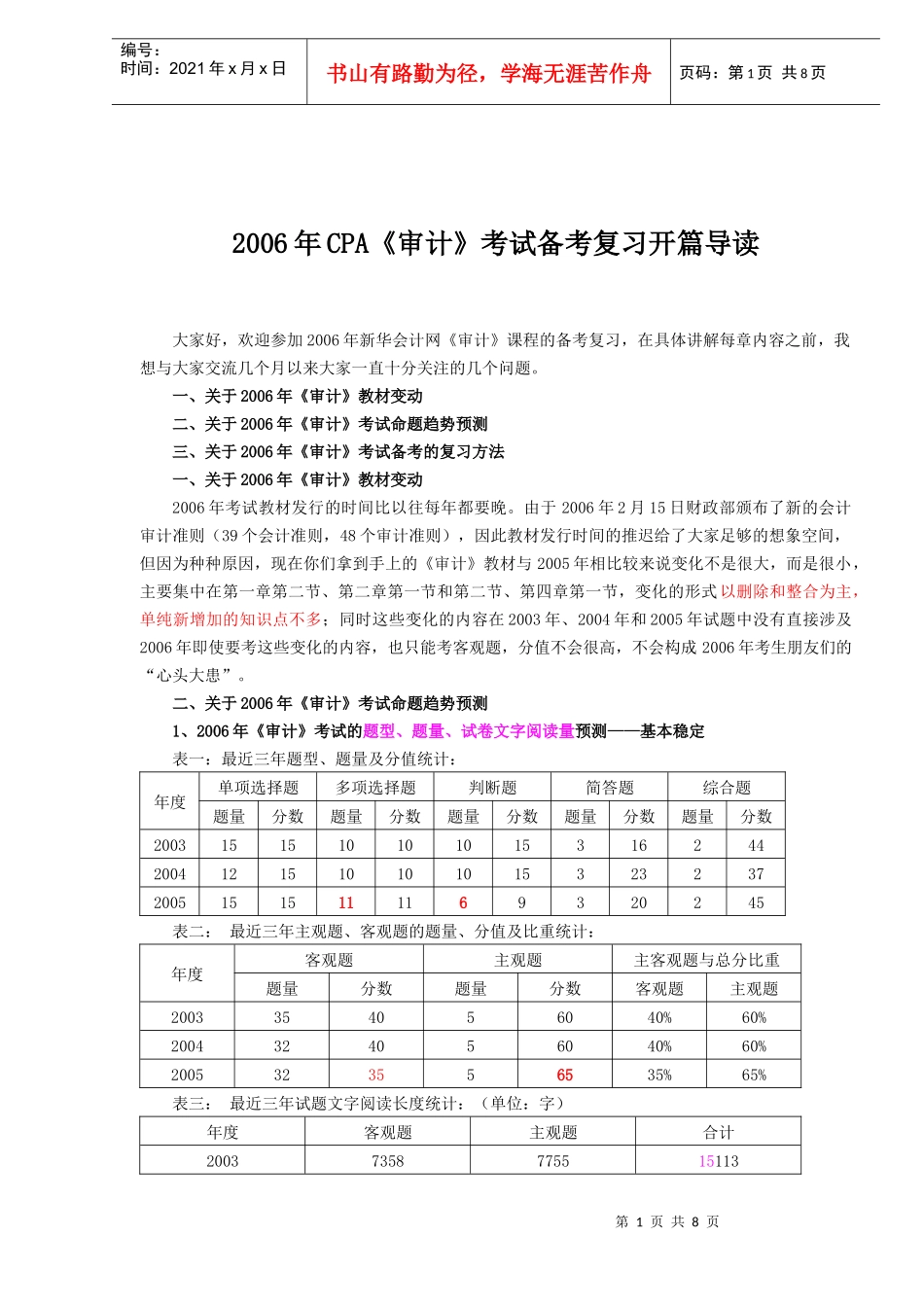 CPA审计考试备考复习导读(doc 7)_第1页