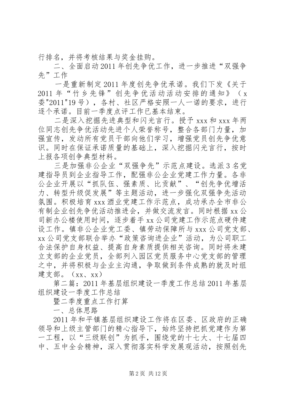 基层组织建设一季度工作汇报_第2页